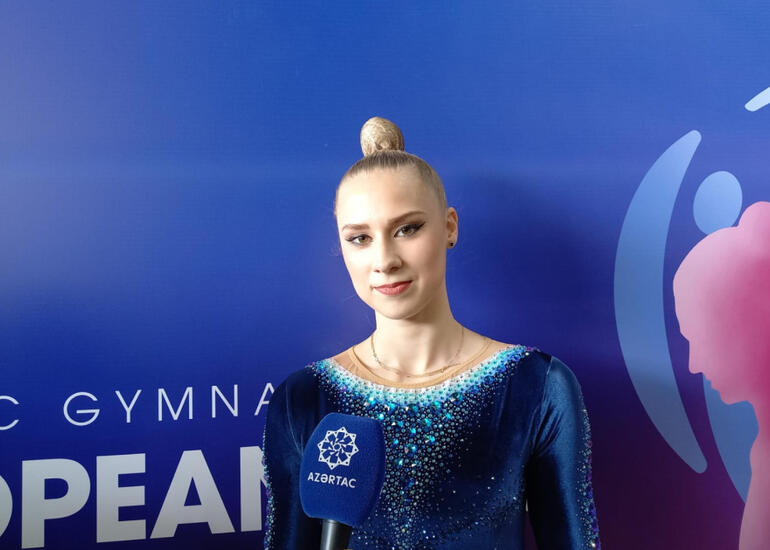 Latviyalı gimnast: Azərbaycan idmançılarını özümə əsas rəqiblərdən hesab edirəm