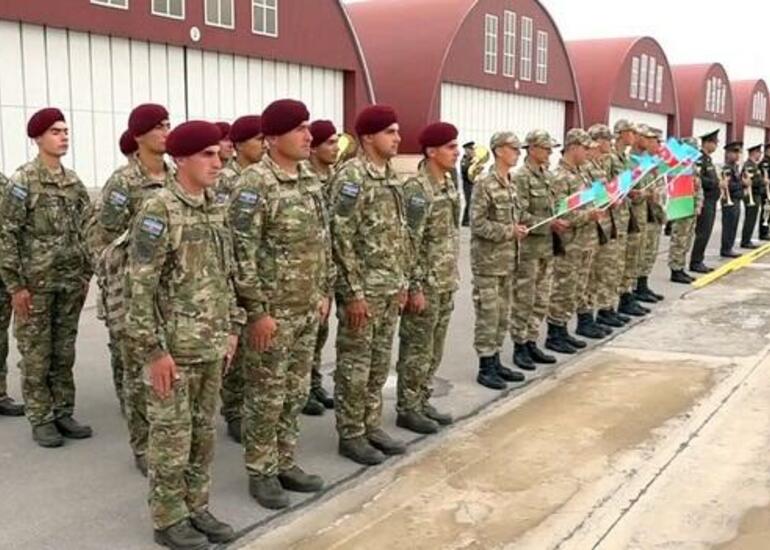 Hərbçilərimiz Türkiyəyə yola salındı - Video