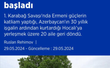 Azərbaycan Prezidentinin Xocalıya səfəri Türkiyə mətbuatında geniş işıqlandırılıb