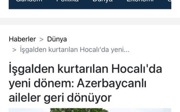 Azərbaycan Prezidentinin Xocalıya səfəri Türkiyə mətbuatında geniş işıqlandırılıb
