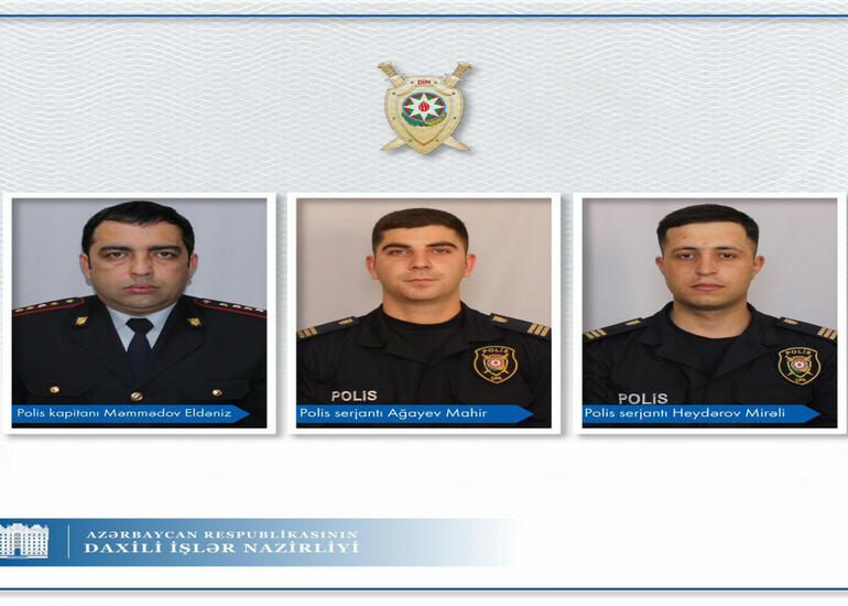 Bakıda qətlə yetirilən polis əməkdaşlarının kimliyi açıqlanıb