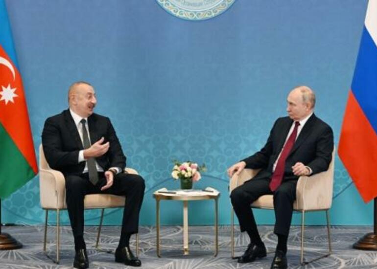 Əliyevlə Putinin görüşü keçirildi