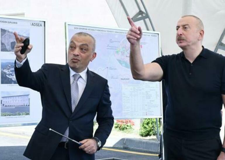 Prezident Şuşada yeni kompleksin açılışında...