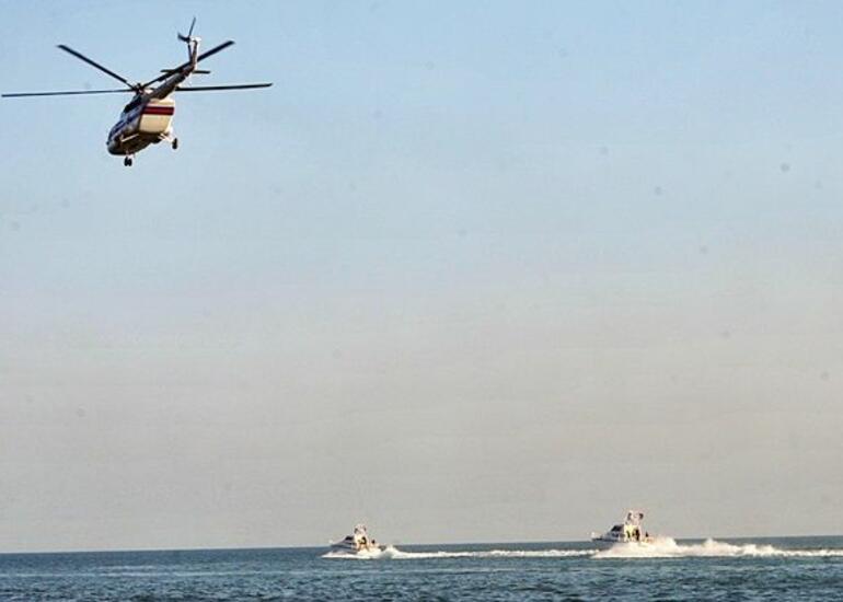 Dənizdə batan şəxsin axtarışlarına helikopter cəlb edildi