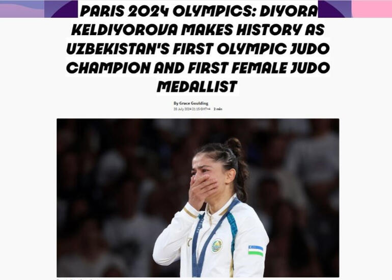 Özbəkistan Paris Olimpiadasında ilk qızıl medalını qazanıb