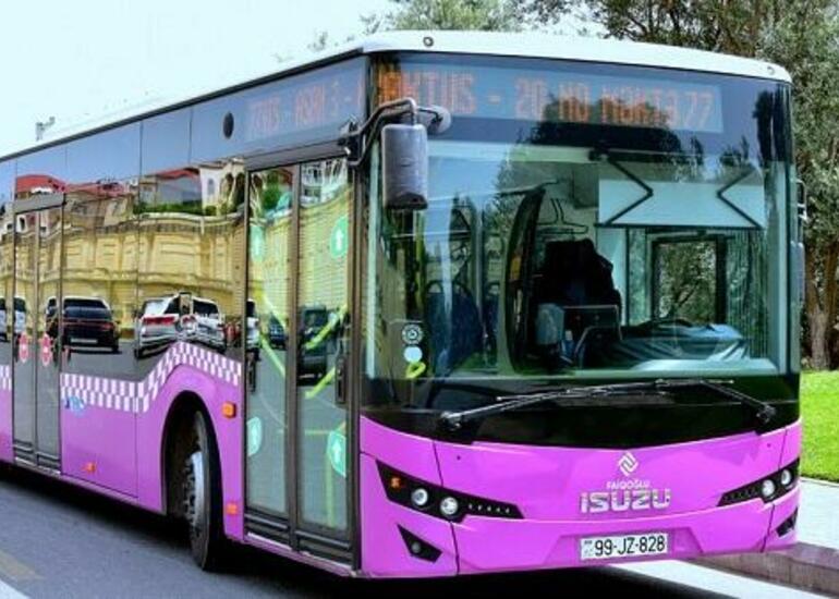 Bakıda bu avtobusların da hərəkəti dəyişdirilir