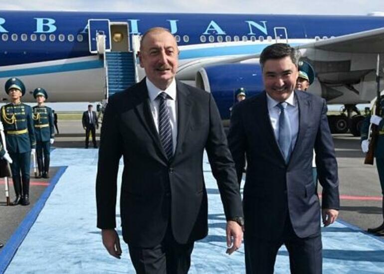 İlham Əliyev Qazaxıstana səfər etdi