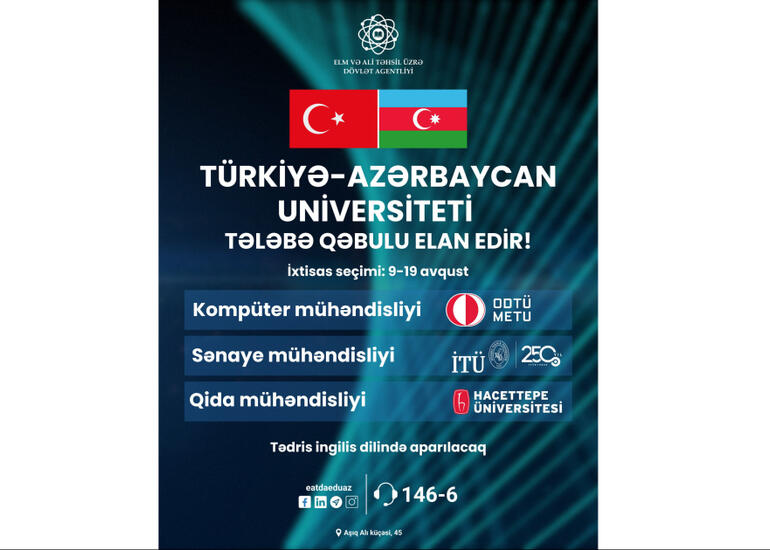 Sabahdan Türkiyə-Azərbaycan Universitetinə ixtisas seçiminə başlanılır