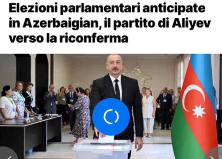 Ölkəmizdəki növbədənkənar parlament seçkiləri beynəlxalq mətbuatın diqqət mərkəzində olub
