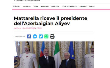İtaliya mediası Prezident İlham Əliyevin bu ölkəyə səfərini geniş işıqlandırıb