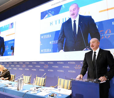 Prezident İtaliyada mühüm forumda çıxış etdi - Video