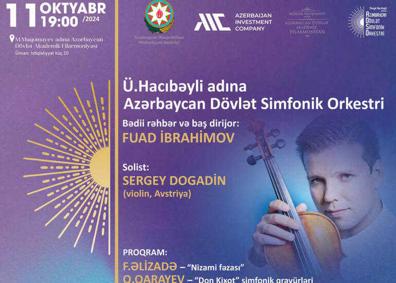 Məşhur violin ifaçısı filarmoniyada konsert verəcək