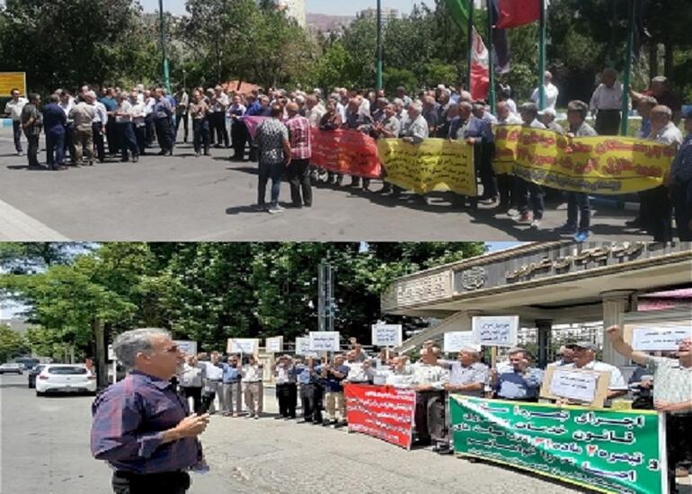 Təqaüdçülər Urmu və Təbrizdə yenidən aksiya keçirdilər