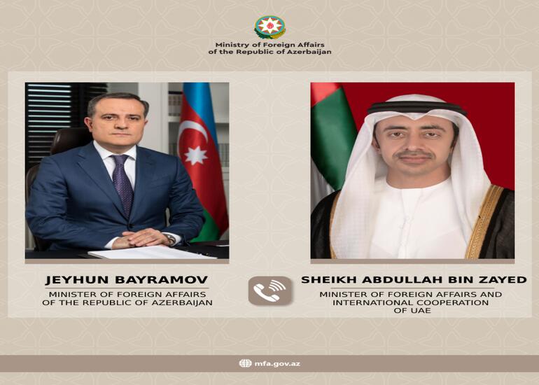 Azərbaycan və BƏƏ XİN rəhbərləri Yaxın Şərqdəki vəziyyəti müzakirə edib