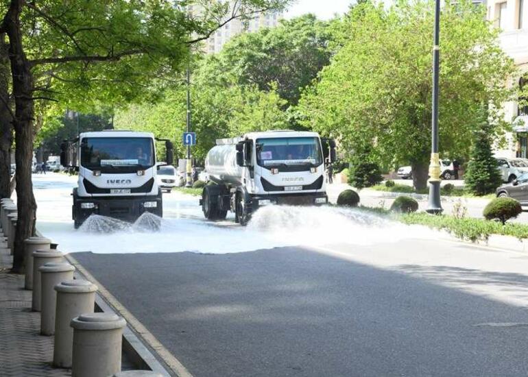 Bu gün Bakının 551 küçəsi yuyuldu