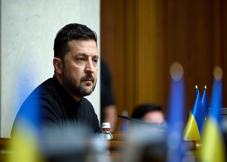 Zelenski: Dünya növbəti dəfə Rusiyanın Ukrayna, ABŞ və Avropa üçlüyünün sülh istəyinə cavabının şahidi oldu