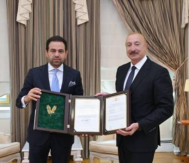 Prezident İlham Əliyevə “Zayed İnsan Qardaşlığı Mükafatı”nın sertifikatı təqdim edilib